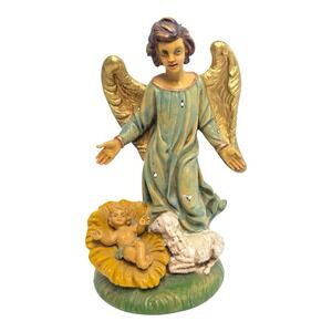 Vintage Fontanini Italy 29 Angel Baby Jesus Lamb 5.75" Nativity Figure 1960s/70s